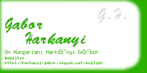 gabor harkanyi business card